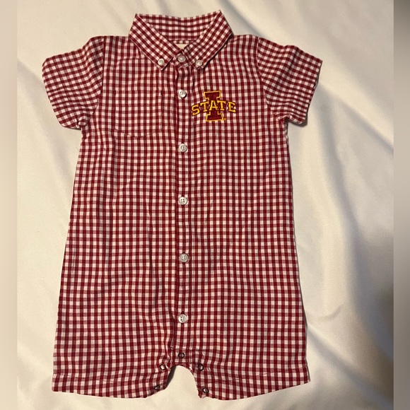 Iowa State collared button down romper - Picture 2 of 3